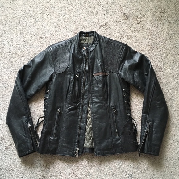 Harley-Davidson Jackets & Blazers - Harley Davidson Black Leather Ladies Biker Jacket